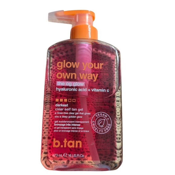 B.Tan Other - b.tan Glow Your Own Way Clear Self Tan Gel Darkest 16oz NEW
